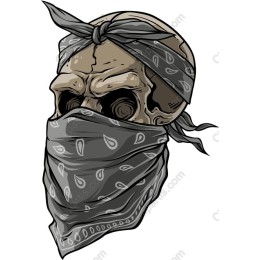 Rebel Skull with Bandana