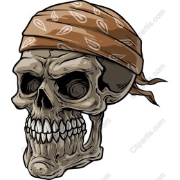 Skull with Bandana