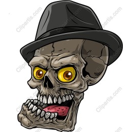 Playful Skull with Fedora