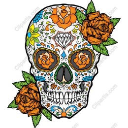 Colorful Day of the Dead Skull