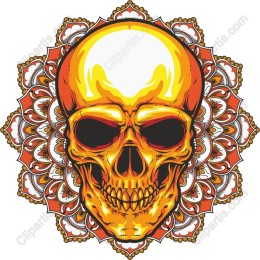 Vibrant Skull Mandala