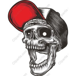 Urban Skull with Red Cap