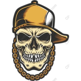 Hip-Hop Skull with Cap