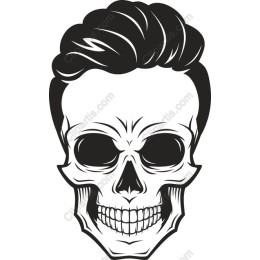 Stylish Skull with Pompadour