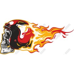 Skull Helmet Flames