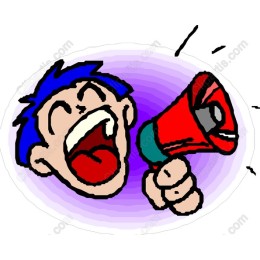Cheerful Megaphone Character