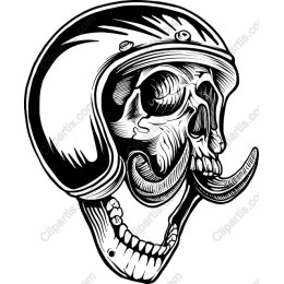 Skull with Helmet
