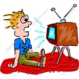 Retro TV Watching Kid