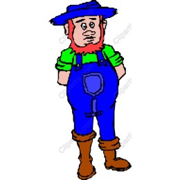 Cheerful Farmer Character