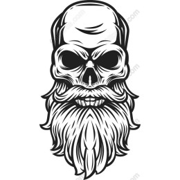 Majestic Skull with Beard