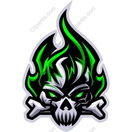 Fierce Skull with Flames