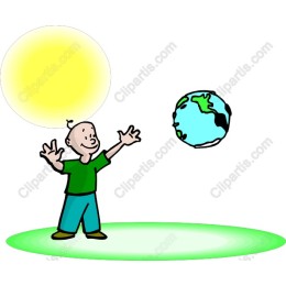 Joyful Child Catching the Globe
