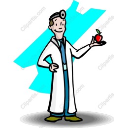 Charming Doctor Holding Apple