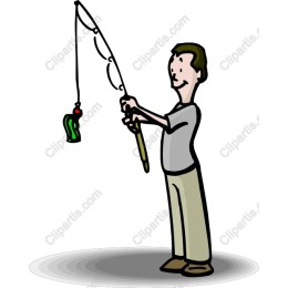 Cheerful Fishing Angler