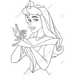 Enchanting Princess Line Art