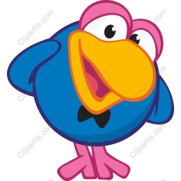 Playful Cartoon Bird