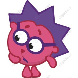 Vibrant Pink Spiky Character