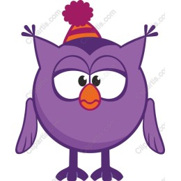 Charming Purple Owl