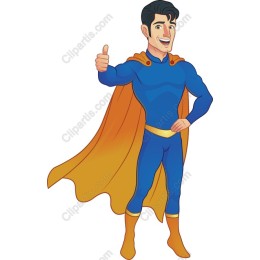 Vibrant Superhero Character