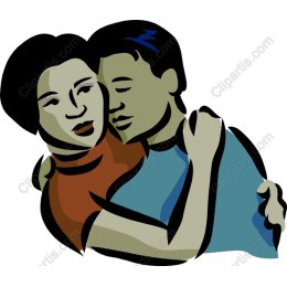 Romantic Couple Embrace