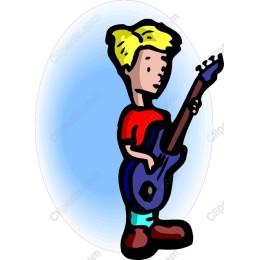 Energetic Young Musician Guitar