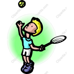 Playful Young Tennis Player