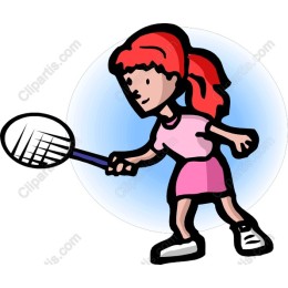 Cheerful Badminton Girl