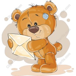 Adorable Teddy Bear with Letter