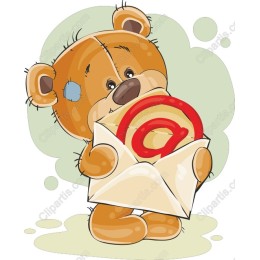Cute Teddy Bear with Envelope
