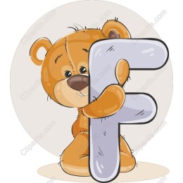 Bear Hugging Letter F