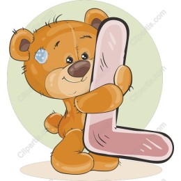 Charming Teddy Bear with L Shape