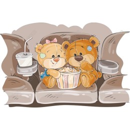 Adorable Bear Movie Night