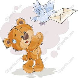 Teddy Bear and Dove Delivery