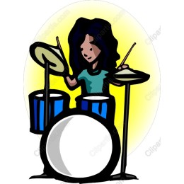Joyful Drummer Girl