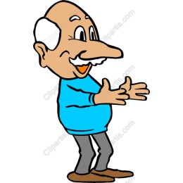 Cheerful Elderly Man Cartoon