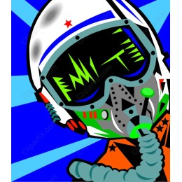 Vibrant Retro Astronaut
