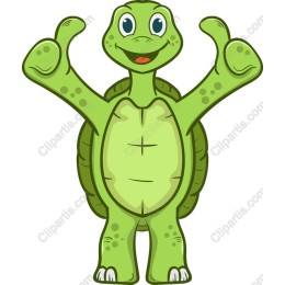 Cheerful Cartoon Turtle