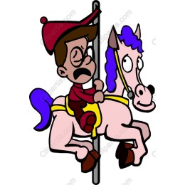 Whimsical Carousel Rider
