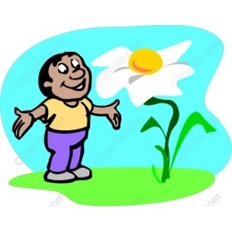 Joyful Child and Flower