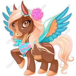 Whimsical Pegasus Pony