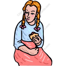 Charming Young Girl Enjoying Snack