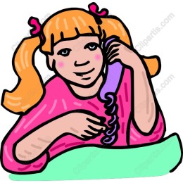 Cheerful Girl Talking on Phone