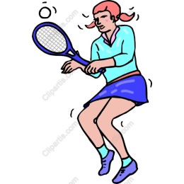 Dynamic Female Tennis Player
