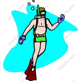 Cheerful Underwater Diver