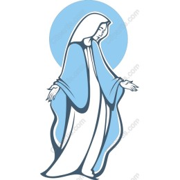 Serene Blue Draped Figure