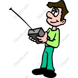 Cheerful Remote Control Cartoon