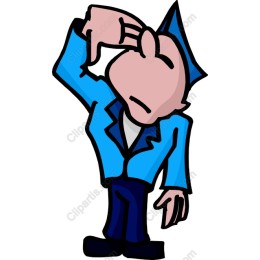Quirky Cartoon Character in Blue Uniform
