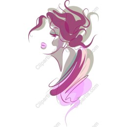 Elegant Abstract Woman Profile
