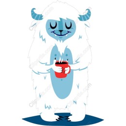 Cheerful Monster with Mug