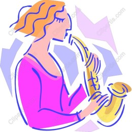 Vibrant Woman Saxophonist